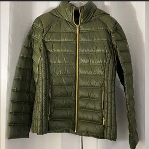 Olive green MK puffer jacket